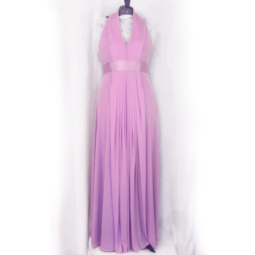 Coast Lilac Halterneck Formal Dress w Silk Sash